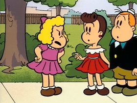 Screenshots from the 1995 CINAR cartoon Beautiful Lulu