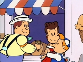 Screenshots from the 1995 CINAR cartoon Beautiful Lulu