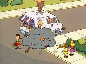 Screenshots from the 1995 CINAR cartoon Beautiful Lulu