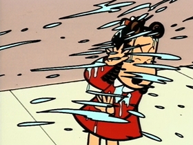 Screenshots from the 1995 CINAR cartoon Beautiful Lulu