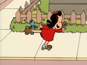 Screenshots from the 1995 CINAR cartoon Beautiful Lulu