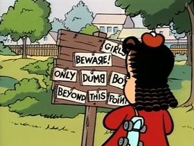 Screenshots from the 1995 CINAR cartoon Beautiful Lulu