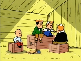 Screenshots from the 1995 CINAR cartoon Beautiful Lulu