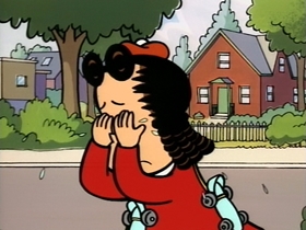 Screenshots from the 1995 CINAR cartoon Beautiful Lulu