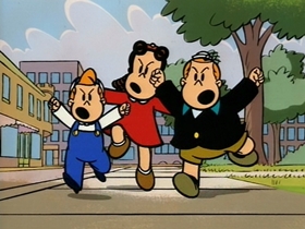 Screenshots from the 1995 CINAR cartoon Crybaby
