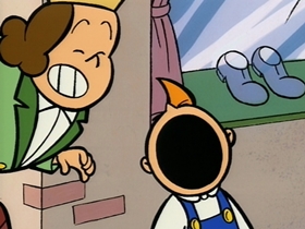Screenshots from the 1995 CINAR cartoon Crybaby