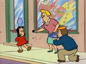 Screenshots from the 1995 CINAR cartoon Lulu