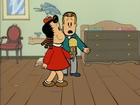 Screenshots from the 1995 CINAR cartoon Lulu