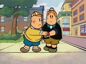 Screenshots from the 1995 CINAR cartoon Jr. Detective Tubby