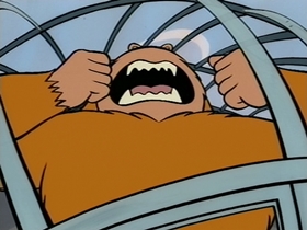 Screenshots from the 1995 CINAR cartoon Gilbert the Gorilla