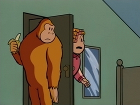 Screenshots from the 1995 CINAR cartoon Gilbert the Gorilla