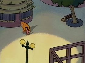 Screenshots from the 1995 CINAR cartoon Gilbert the Gorilla