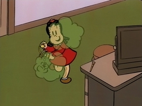 Screenshots from the 1995 CINAR cartoon Gilbert the Gorilla