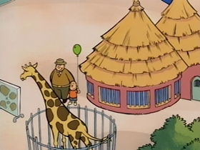 Screenshots from the 1995 CINAR cartoon Gilbert the Gorilla