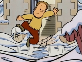 Screenshots from the 1995 CINAR cartoon Snow Business