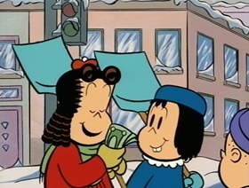 Screenshots from the 1995 CINAR cartoon Snow Business