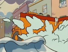 Screenshots from the 1995 CINAR cartoon Snow Business