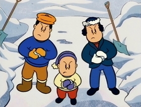 Screenshots from the 1995 CINAR cartoon Snow Business