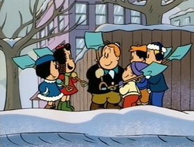 Screenshots from the 1995 CINAR cartoon Snow Business