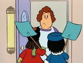 Screenshots from the 1995 CINAR cartoon Snow Business