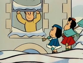 Screenshots from the 1995 CINAR cartoon Snow Business