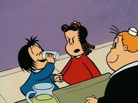 Screenshots from the 1995 CINAR cartoon Business Girl