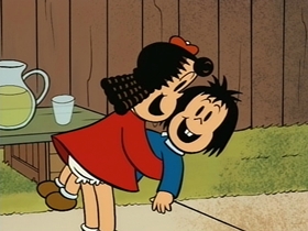 Screenshots from the 1995 CINAR cartoon Business Girl