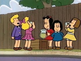 Screenshots from the 1995 CINAR cartoon Business Girl