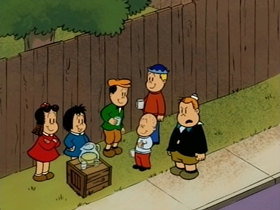 Screenshots from the 1995 CINAR cartoon Business Girl