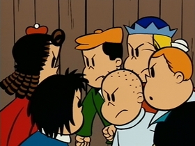 Screenshots from the 1995 CINAR cartoon Business Girl