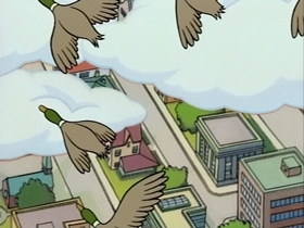 Screenshots from the 1995 CINAR cartoon The Pet Duck