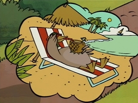 Screenshots from the 1995 CINAR cartoon The Pet Duck