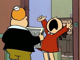 Screenshots from the 1995 CINAR cartoon Rich Little Poor Boy