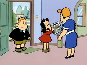 Screenshots from the 1995 CINAR cartoon Rich Little Poor Boy