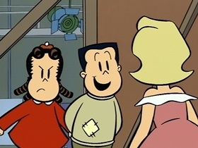 Screenshots from the 1995 CINAR cartoon Rich Little Poor Boy