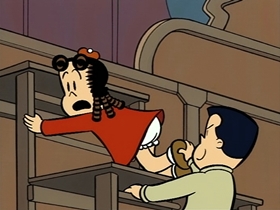 Screenshots from the 1995 CINAR cartoon Rich Little Poor Boy