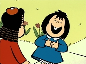 Screenshots from the 1995 CINAR cartoon Rich Little Poor Boy