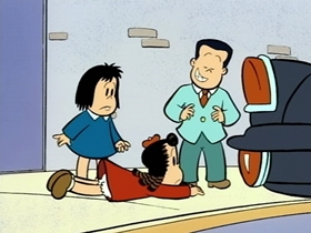 Screenshots from the 1995 CINAR cartoon Rich Little Poor Boy