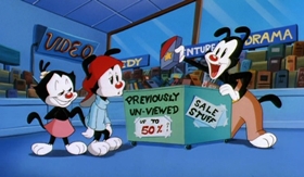 Screenshots from the 1995 Amblin Entertainment cartoon Variety Speak