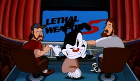 Screenshots from the 1995 Amblin Entertainment cartoon Variety Speak