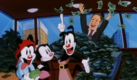 Screenshots from the 1995 Amblin Entertainment cartoon Variety Speak