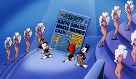 Screenshots from the 1995 Amblin Entertainment cartoon Variety Speak