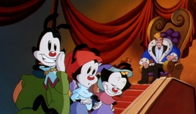 Screenshots from the 1995 Amblin Entertainment cartoon Variety Speak