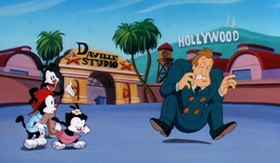 Screenshots from the 1995 Amblin Entertainment cartoon Variety Speak