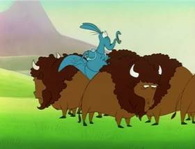 Screenshots from the 1995 MGM cartoon The Ant and the Aardvark