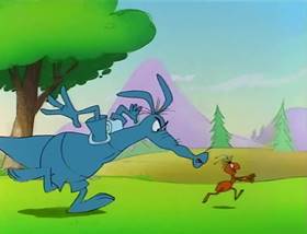 Screenshots from the 1995 MGM cartoon The Ant and the Aardvark