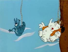 Screenshots from the 1995 MGM cartoon The Ant and the Aardvark