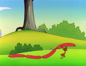 Screenshots from the 1995 MGM cartoon The Ant and the Aardvark