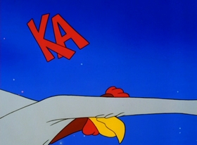 Screenshots from the 1996 Warner Bros. cartoon Superior Duck