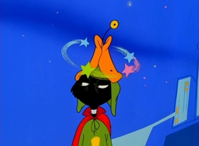 Screenshots from the 1996 Warner Bros. cartoon Superior Duck